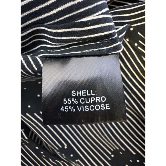 Hilton Hollis Black & White Striped Long Sleeve Blouse w/Abstract Dot Pattern - Picture 9 of 10